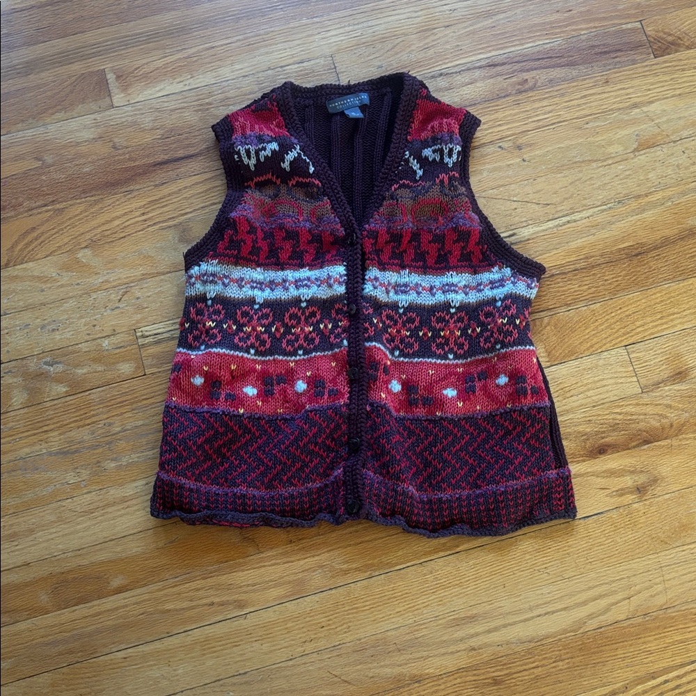 Northern Isles Patterned Knit Sweater Vest